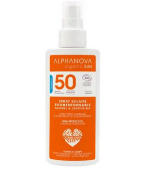 Alphanova Spray solaire BIO haute protection SPF 50 adulte 125g