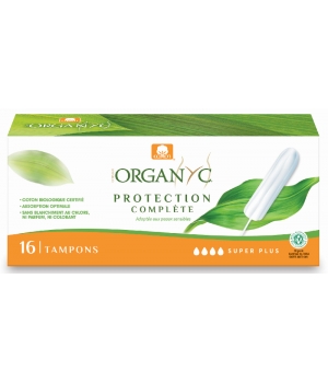 Organyc Tampons Super Plus sans applicateur Boîte de 16