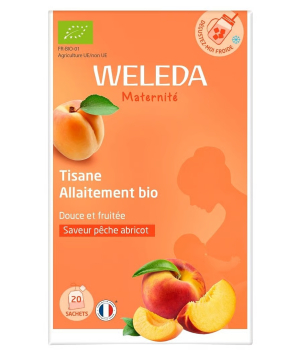 Weleda Tisane allaitement bio saveur pêche abricot 20 sachets 40g