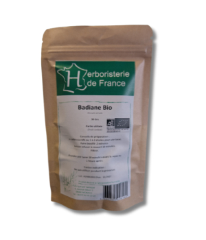 Herboristerie De France Tisane Badiane fruit entier Bio 30g