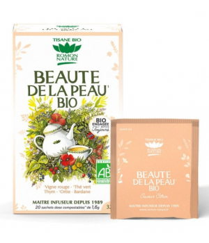 Romon Nature Tisane Beauté de la Peau bio 20 sachets 32g