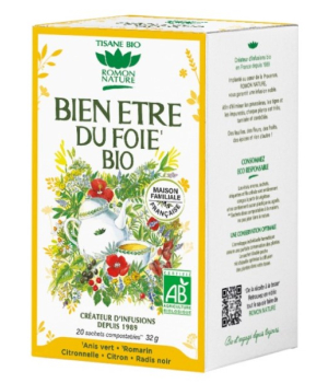 Romon Nature Tisane Bien être du foie 20 sachets 32g