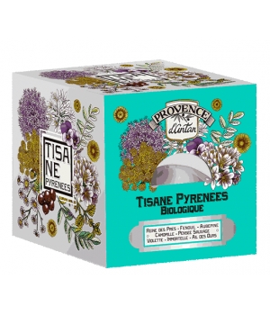 Provence D Antan Tisane cube des Pyrénées bio 24 sachets 48g recharge carton