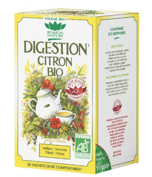 Romon Nature Tisane Digestion Citron bio 20 sachets 32g