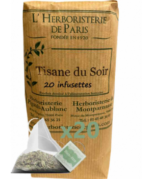 Herboristerie De Paris Tisane du Soir 20 infusettes concentrées de 2gr