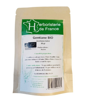 Herboristerie De France Tisane Gentiane racine Bio 30gr