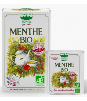 Romon Nature Tisane Menthe bio 18 sachets 28.8g Romon Nature
