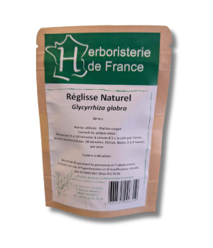 Herboristerie De France Tisane Réglisse Naturelle Coupée Bio 30g
