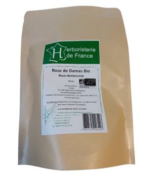 Herboristerie De France Tisane Rose de Damas Bio pétales 30g