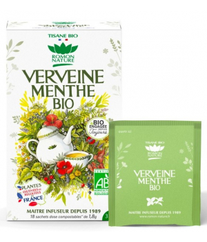 Romon Nature Tisane Verveine Menthe bio 18 sachets 36g