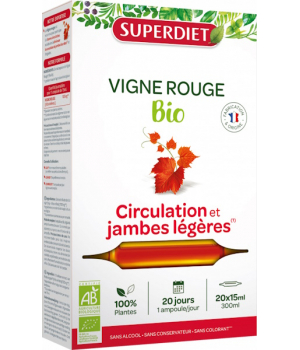 Super Diet Vigne rouge Bio 20 ampoules de 15ml
